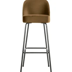 Vogue barstoel 80 cm velvet honinggeel