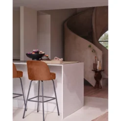 Vogue barstoel 80 cm velvet roest