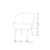 Vogue fauteuil geweven stof zand
