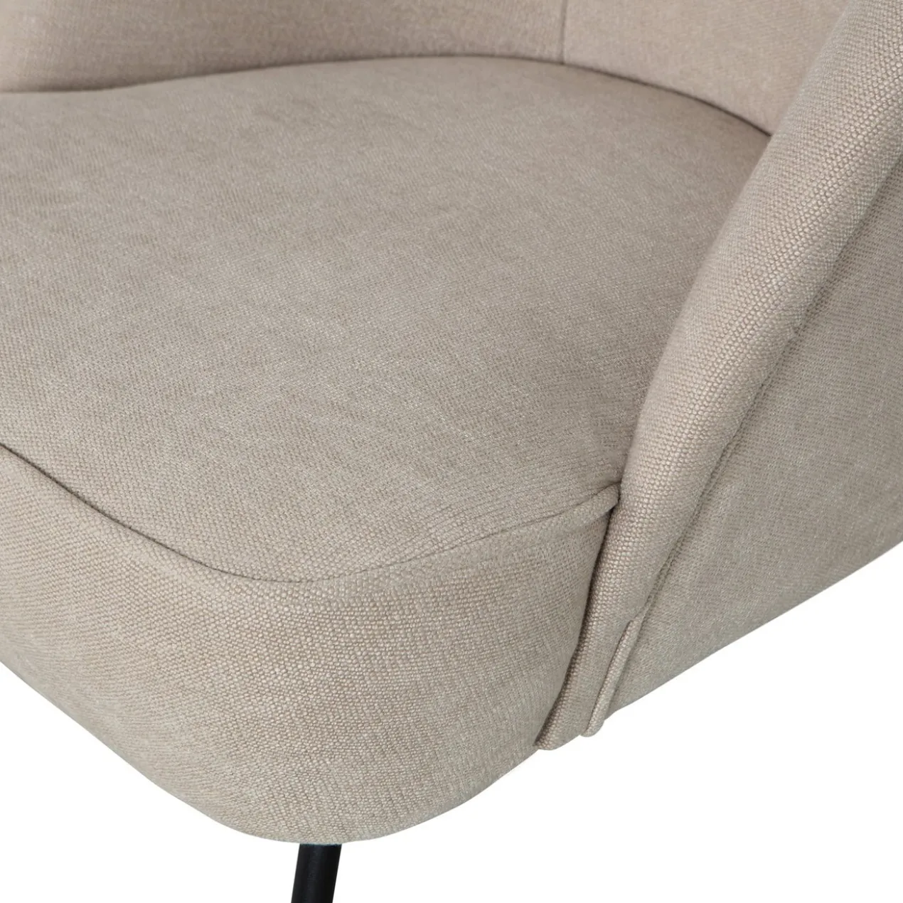 Vogue fauteuil geweven stof zand