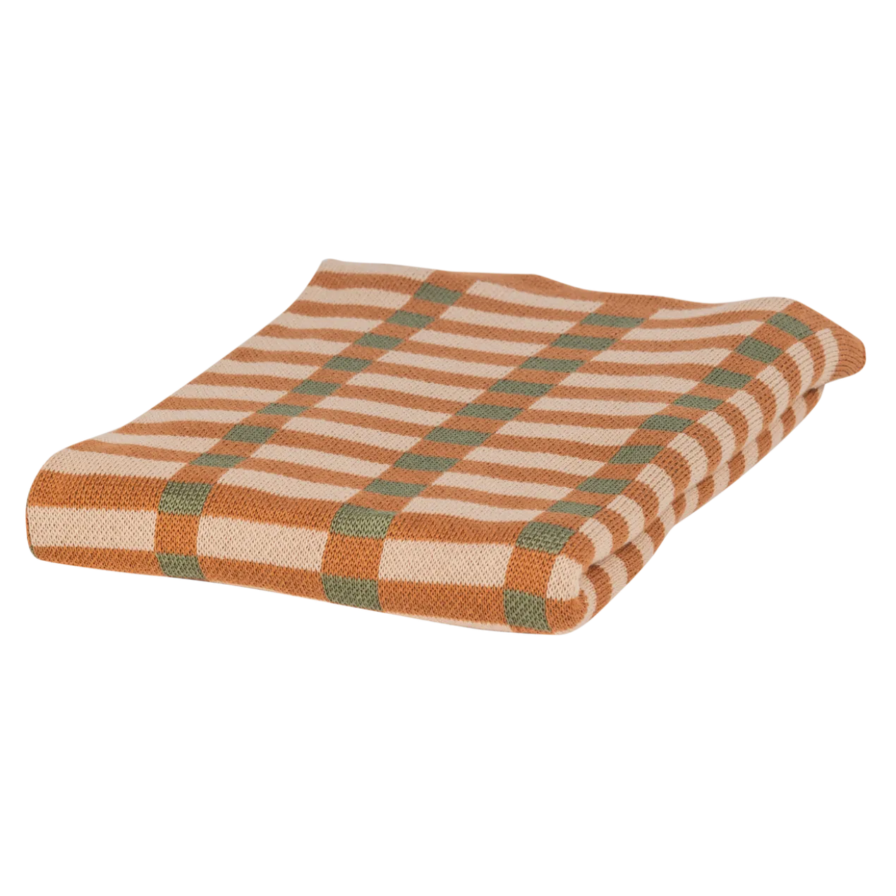 Vola plaid 130x170 cm groen/oranje