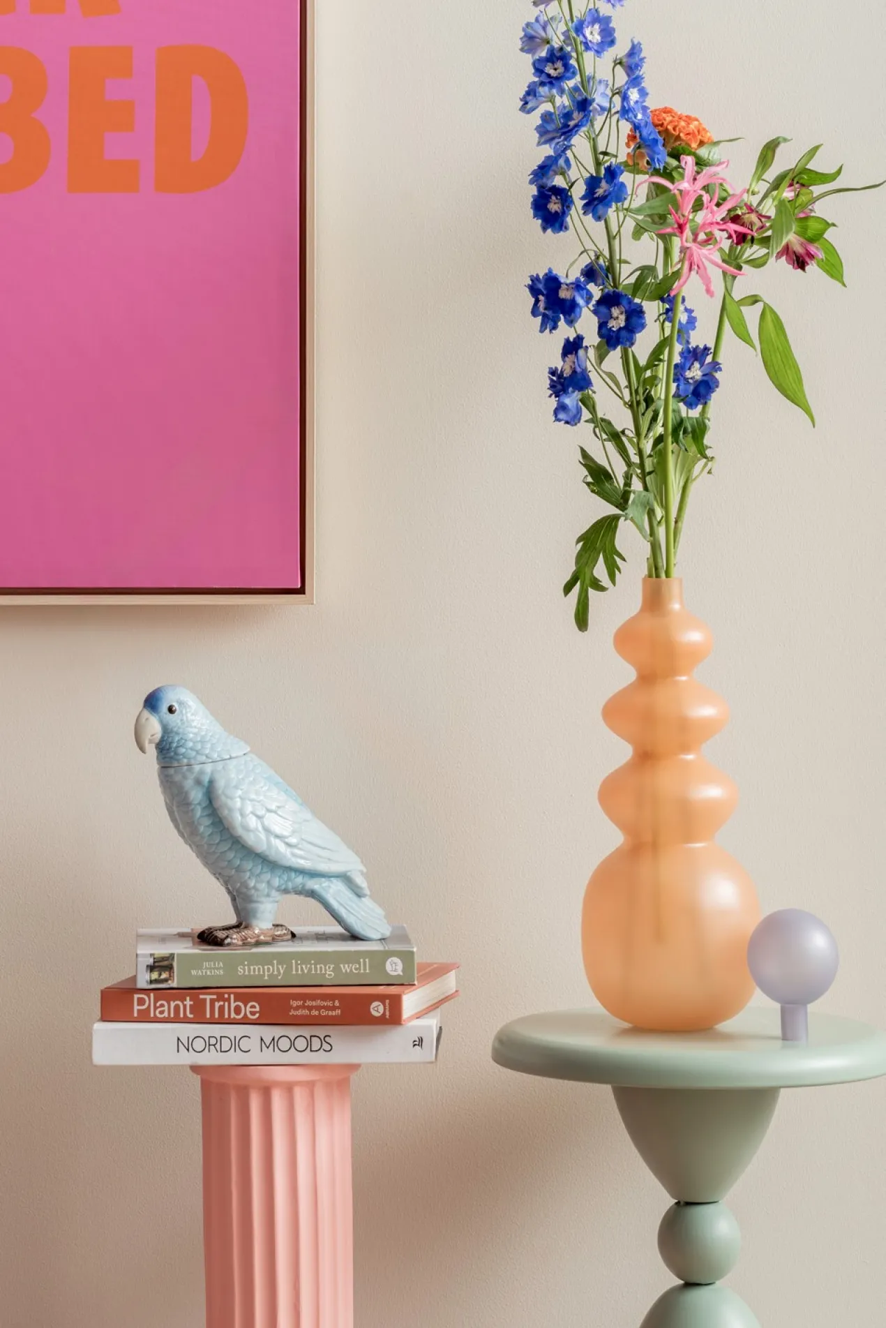 Voorraad pot Bird - Zachtblauw