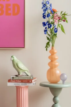 Voorraad pot Bird - Zachtroze