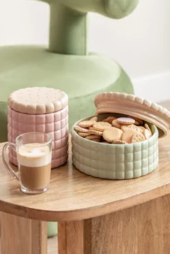 Voorraadpot Biscuit Box groot zacht roze