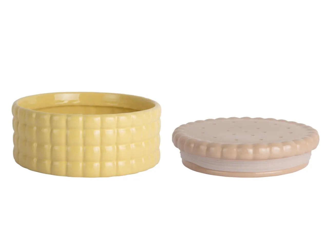 Voorraadpot Biscuit Box groot zacht geel