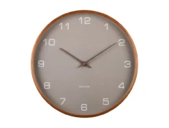 Wall clock Acento wood light grey