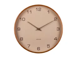 Wall clock Acento wood sand brown