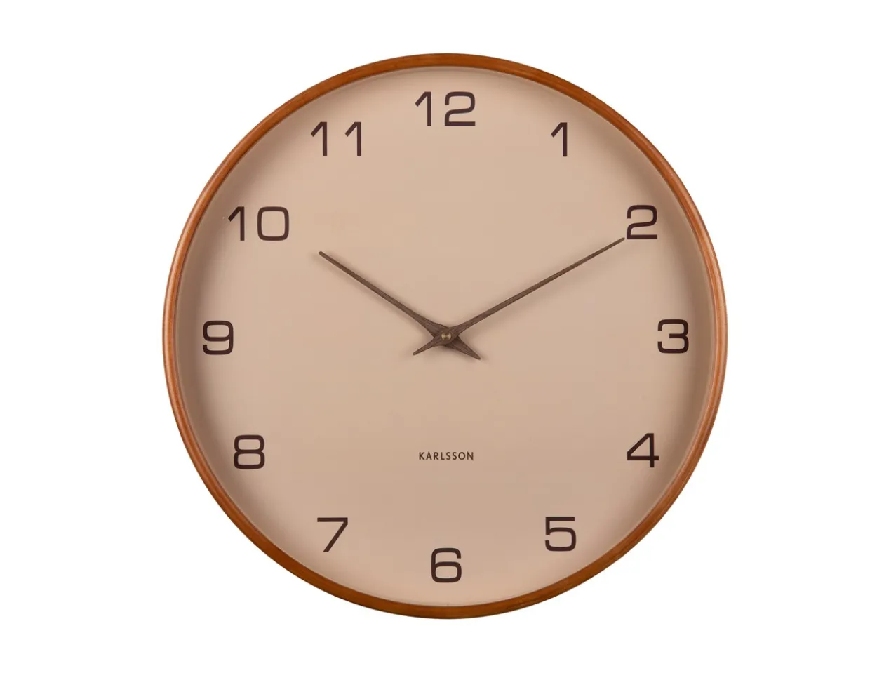 Wall clock Acento wood sand brown