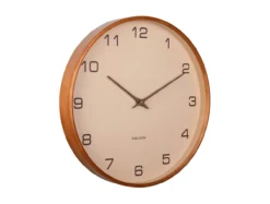Wall clock Acento wood sand brown