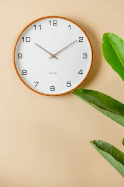 Wall clock Acento wood white