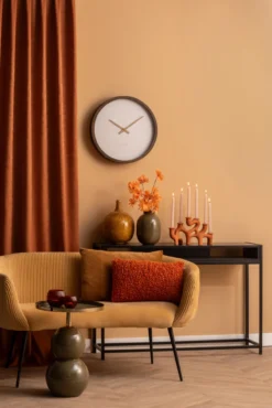 Wall clock Ancho dark wood medium