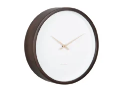 Wall clock Ancho dark wood medium