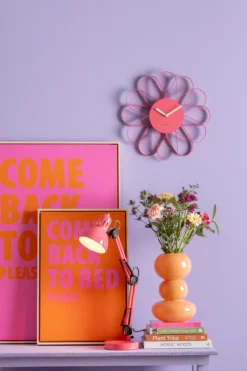 Wall clock Arkis iron bright purple