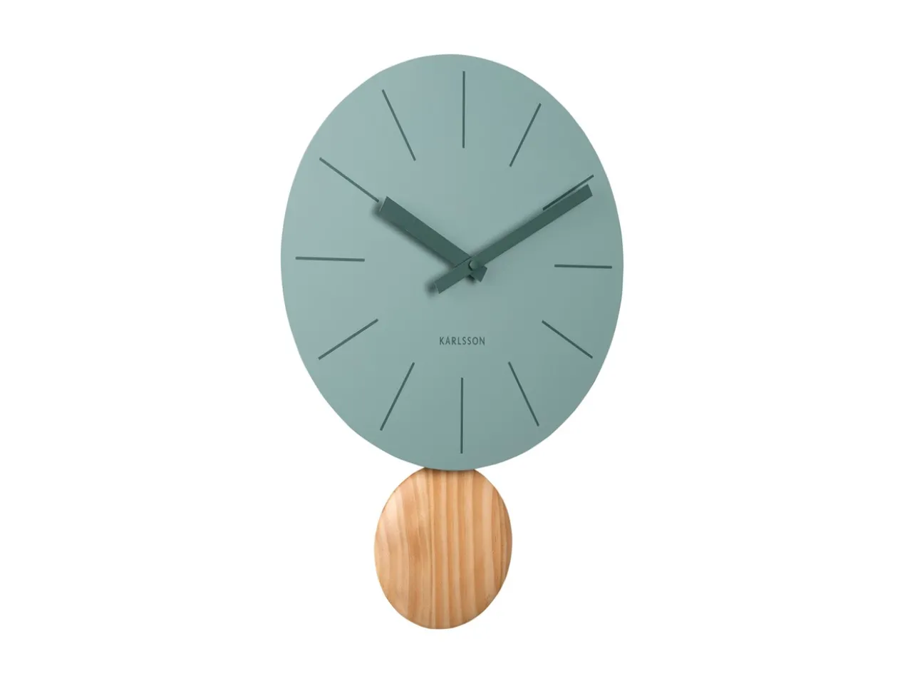 Wall clock Arlo pendulum matt jungle green