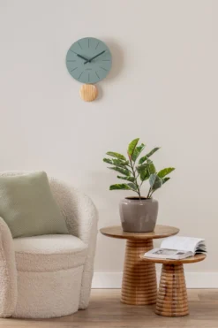 Wall clock Arlo pendulum matt dark grey