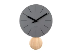 Wall clock Arlo pendulum matt dark grey