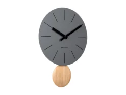 Wall clock Arlo pendulum matt dark grey