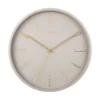 Wall clock Belle Numbers metal warm grey