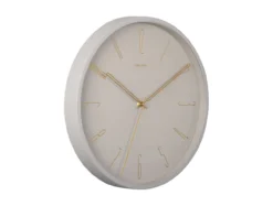 Wall clock Belle Numbers metal warm grey