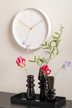 Wall clock Belle Numbers metal white