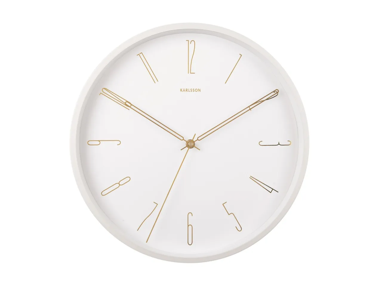 Wall clock Belle Numbers metal white