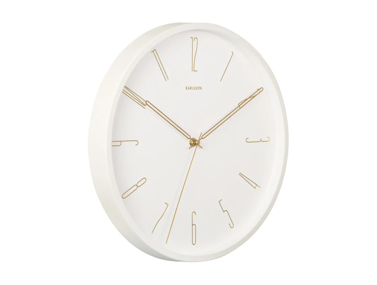 Wall clock Belle Numbers metal white