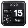 Wall clock Big Flip black casing, black dial
