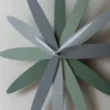 Wall clock Bloom metal green tones