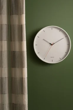 Wall clock Calm iron matt white