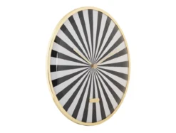 Wall clock Candy Swirl Dome black & white