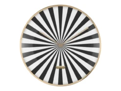 Wall clock Candy Swirl Dome black & white