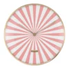 Wall clock Candy Swirl Dome flamingo pink & white