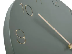 Wall clock Charm engraved numbers jungle green