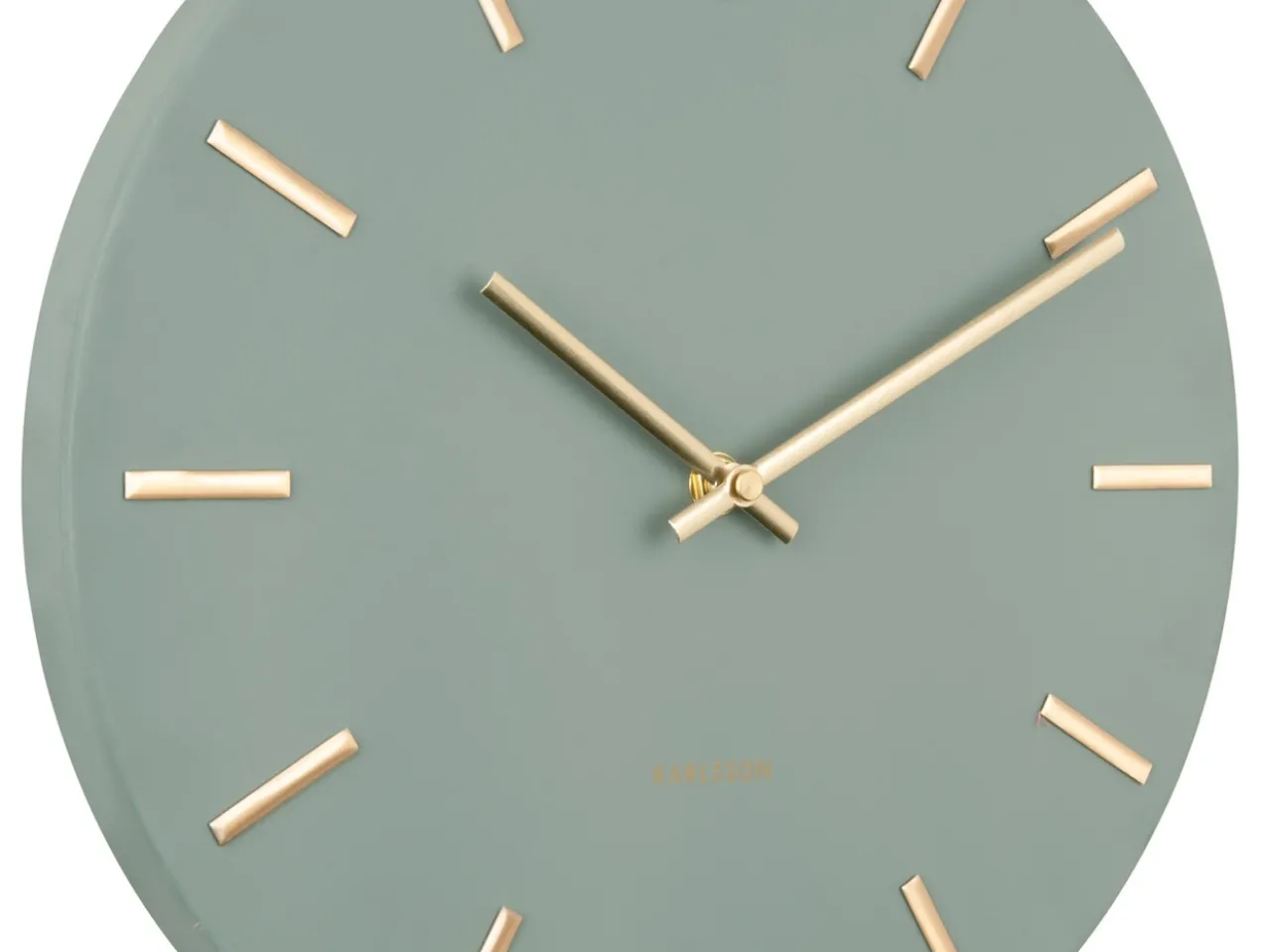 Wall clock Charm steel jungle gr.gold battons S