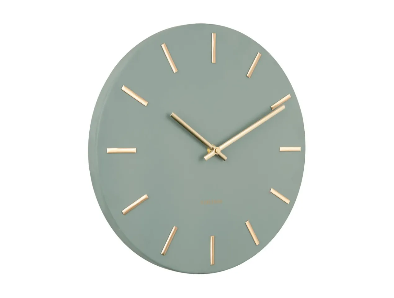 Wall clock Charm steel jungle gr.gold battons S