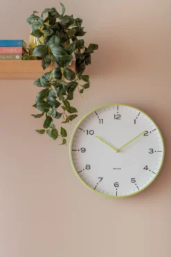 Wall clock Circus Rings flamingo pink