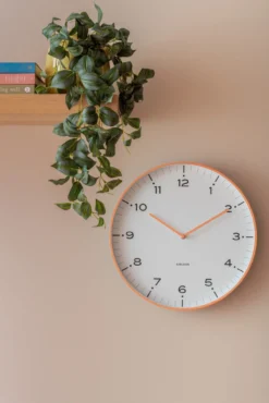 Wall clock Circus Rings flamingo pink