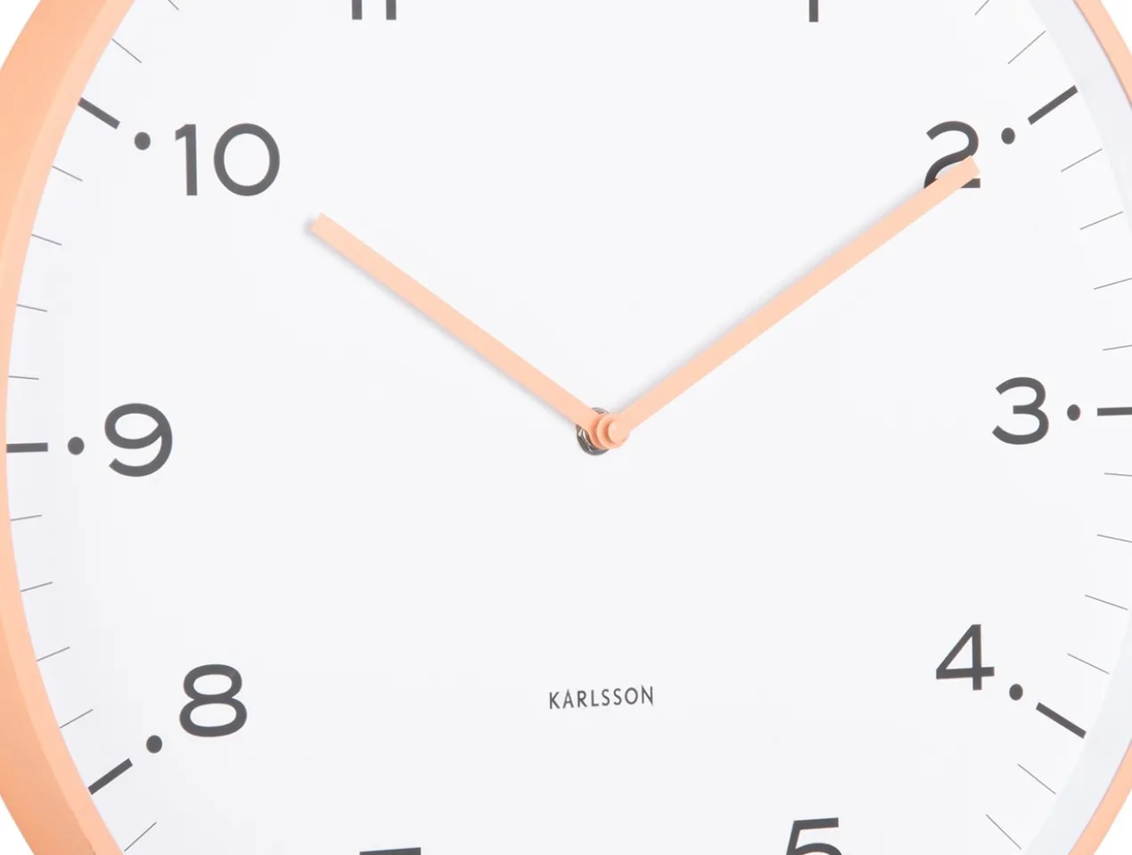 Wall clock Circus Rings peach orange