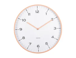 Wall clock Circus Rings peach orange