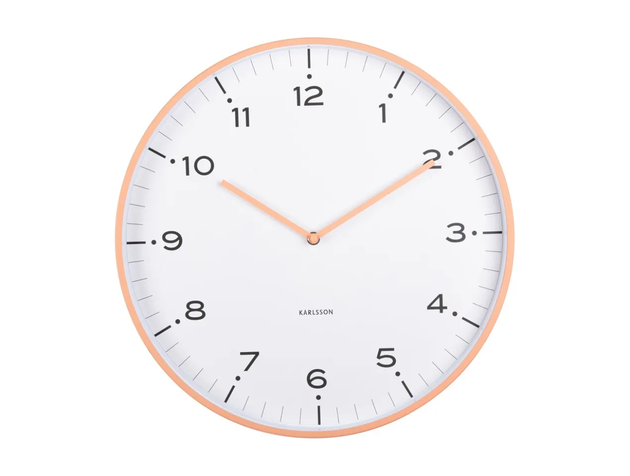 Wall clock Circus Rings peach orange