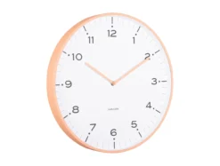 Wall clock Circus Rings peach orange