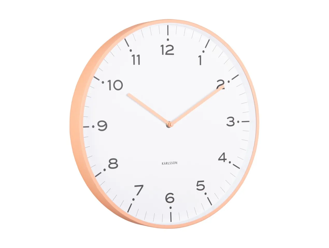 Wall clock Circus Rings peach orange