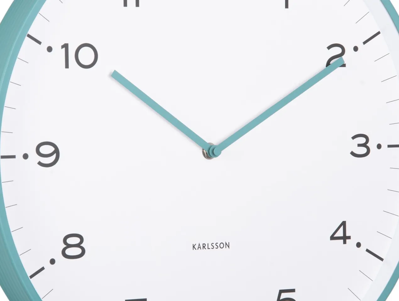 Wall clock Circus Rings turquoise blue