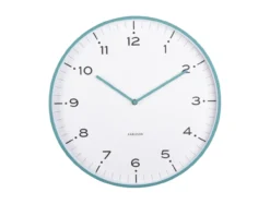Wall clock Circus Rings turquoise blue