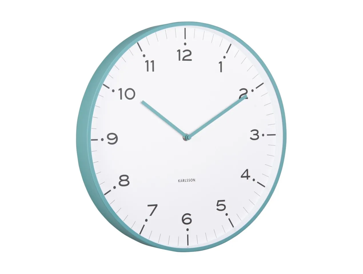 Wall clock Circus Rings turquoise blue