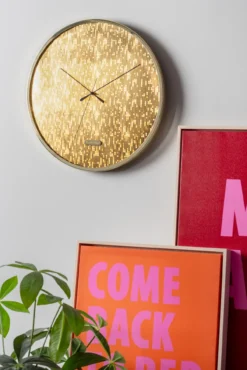 Wall clock Disco silver