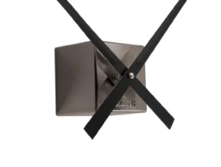 Wall clock DIY Cubic metallic dark grey