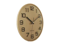 Wall clock 3D Numbers gold w. black