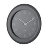 Wall clock Dual Disc metal dark grey