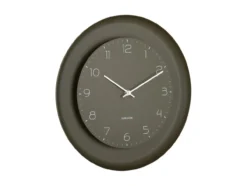 Wall clock Dual Disc metal moss green